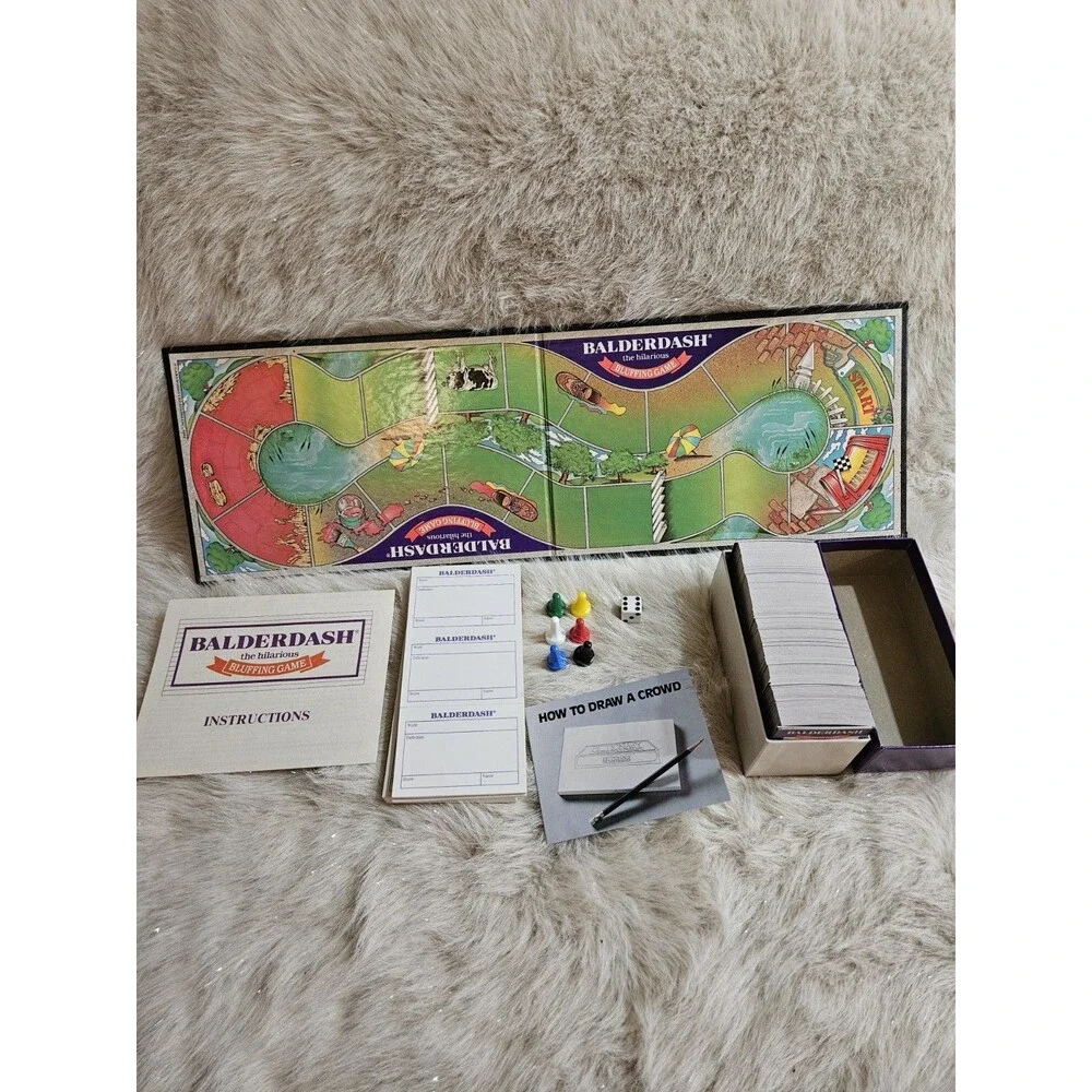 VTG Balderdash Board Game  - 1984 - The Hilarious Bluffing Game - Complete